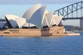 Sydney Opera House surrounded by blue water