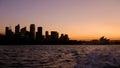 Sydney Opera House and City Buildings at Dusk, Australia Royalty Free Stock Photo