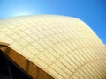 Sydney Opera House Detail of Exterior Tiled Roof in the Afternoon Framed by a Blue Sky Royalty Free Stock Photo