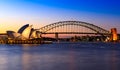 Sydney Opera House and Harbour Bridge, Australia Royalty Free Stock Photo