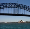 Sydney Opera House & Harbour Bridge Royalty Free Stock Photo