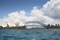 Sydney Opera House & Harbour Bridge Royalty Free Stock Photo