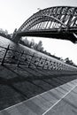 Sydney Opera House and Harbour Bridge at sundown Royalty Free Stock Photo