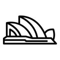 Sydney opera house icon outline vector. Australia city