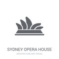 Sydney opera house icon. Trendy Sydney opera house logo concept