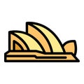 Sydney opera house icon vector flat