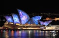 Sydney Opera House illuminated in visual colour Vivid Sydney