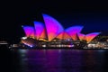 Sydney Opera House illumination Songlines During Vivid Sydney Fe Royalty Free Stock Photo