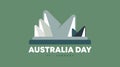 Sydney Opera House Illustration for Australia Day Illustration Vector Royalty Free Stock Photo