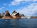 Sydney Opera House and Modern Cruise Ship, NSW, Australia Royalty Free Stock Photo