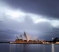 Sydney Opera House moody skies sunrise Royalty Free Stock Photo