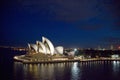 Sydney Opera house at night, New South Wales, Australia