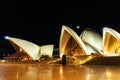 Sydney Opera House Night view Royalty Free Stock Photo