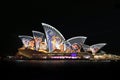 Sydney Opera House Night Vivid Light Festival Royalty Free Stock Photo