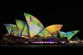 Sydney Opera House Night Vivid Light Festival Royalty Free Stock Photo