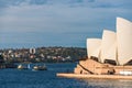 Sydney Opera House, North Sydney cityscape and ferry boats Royalty Free Stock Photo