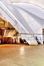 Sydney opera house outside floor and white roof with lighting