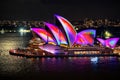 Sydney Opera House reptile skin during Vivid Sydney Royalty Free Stock Photo