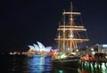 Sydney Opera House and Southern Swan during 'vivid Sydney Festiv