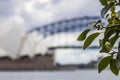 Sydney opera house and Sydney Harbor Bridge in Australia Royalty Free Stock Photo