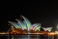 Sydney Opera House under festival designs Royalty Free Stock Photo