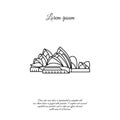 Sydney Opera House vector line icon, sign