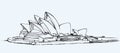 Sydney Opera House. Vector sketch