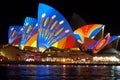 Sydney Opera House during Vivid festival 2013 Royalty Free Stock Photo