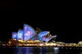 Sydney Opera House during Vivid Festival Royalty Free Stock Photo