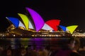 Sydney Opera House, during Vivid Light Festival Royalty Free Stock Photo