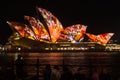Sydney Opera House, during Vivid Light Festival Royalty Free Stock Photo