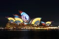 Sydney Opera House on Vivid Sydney Royalty Free Stock Photo