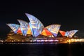 Sydney Opera House on Vivid Sydney Royalty Free Stock Photo