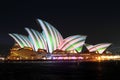 Sydney Opera House on Vivid Sydney Royalty Free Stock Photo