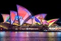 Sydney Opera House during Vivid Sydney Festival. Royalty Free Stock Photo