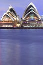 Sydney Opera House waterfront at blue hour