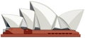 Sydney Opera House on White Background