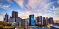 Sydney Skyline Circular Quay on colorful sky