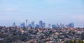 Sydney Skyline with houses in the foreground