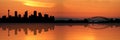 Sydney skyline at sunset Royalty Free Stock Photo