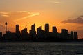 Sydney skyline sunset Royalty Free Stock Photo