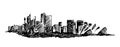 Sydney skyline vector hand drawing