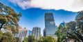 Sydney skyscrapers from Hyde Park, Australia