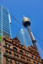 Sydney Tower and Modern Skyscrapers, Sydney, Australia Royalty Free Stock Photo