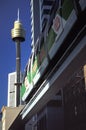 Sydney tower and monorail train