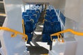 Sydney trains coach interior with soft seats