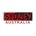Sydney typography design vector, for t-shirt, poster and other uses Royalty Free Stock Photo