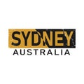 Sydney typography design vector, for t-shirt, poster and other uses Royalty Free Stock Photo