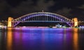 SydneyVivid Bridge Side Royalty Free Stock Photo