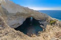 Sykia Cave at Melos Island, Greece Royalty Free Stock Photo